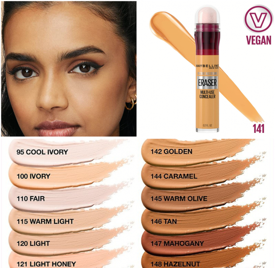 Maybelline Instant Age Rewind Concealer Swatches and Shade Finder