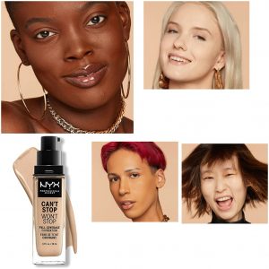 NYX cant stop wont stop foundation swatches and shades