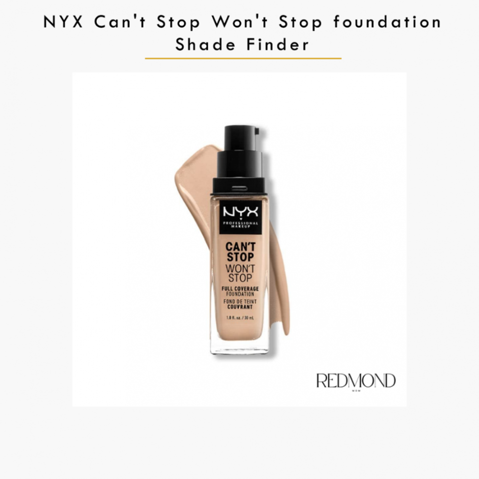 NYX Can't Stop Won't Stop foundation shade finder